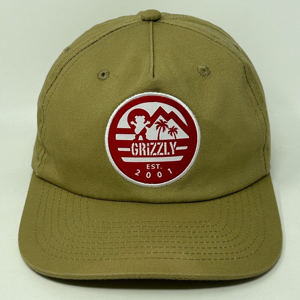 Grizzly Griptape Hat Baseball Cap Skateboarding Skater Skating Snapback Beige